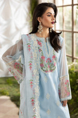 3-PC Embroidered Cotton Net CMA-5-191