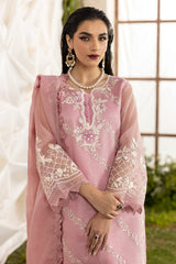 3-PC Embroidered Cotton Net CMA-5-189
