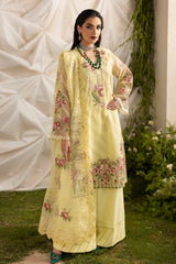 3-PC Embroidered Cotton Net CMA-5-192