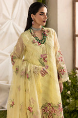 3-PC Embroidered Cotton Net CMA-5-192