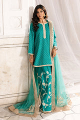 3-PC Embroidered Raw-Silk Suit CMA-6-352