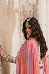 3-Pc Stitched Embroidered Printed Chiffon Collection VSL6-09P