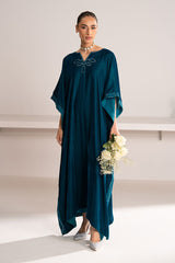 STARDUST DRAPE EMBROIDERED VELVET SHIRT