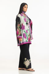 3PC Cambric Printed Shirt And Embroidered Trouser With Printed Scarf