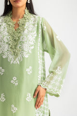 3PC Chiffon Embroidered Suit