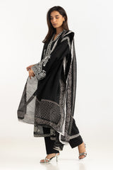 3PC Cotton Net Embroidered Suit