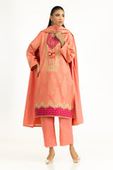 3PC Karandi Jacquard Embroidered Suit