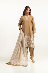 3PC Khaddar Embroidered Suit