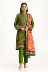 3PC Khaddar Printed Suit