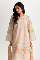 3PC Lawn Embroidered Suit With Chiffon Embroidered Dupatta