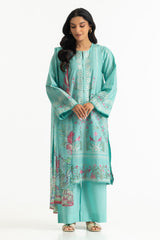 3PC Lawn Embroidered Suit With Chiffon Printed Dupatta