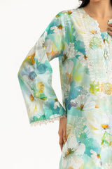 3PC Lawn Embroidered Suit With Paper Cotton Embroidered Dupatta