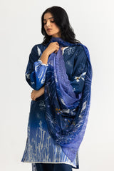 3PC Lawn Printed Suit With Chiffon Embroidered Dupatta