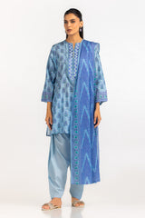 3PC Lawn Printed Suit With Embroidered