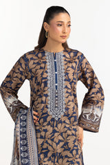 3PC Lawn Printed Suit With Embroidered