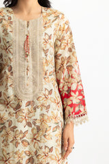 3PC Lawn Printed Suit With Embroidered