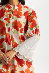 3PC Lawn Printed Suit With Embroidered