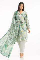 3PC Lawn Printed With Embroidered Suit