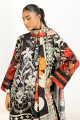 3PC Mehsuri Srtipe Khaddar Printed Suit