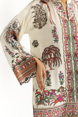 3PC Rawsilk Embroidered Suit