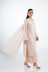 3PC Swiss Voile Embroidered Suit