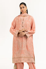 3PC Viscose Rawsilk Embroidered Suit