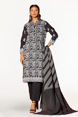3 Piece Cambric Block Printed Suit