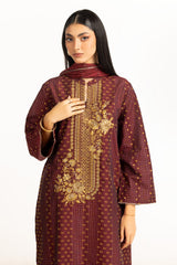 3PC Jacquard Embroidered Suit