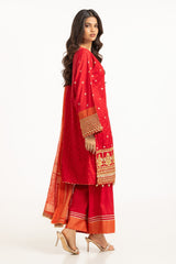 3PC raw-silk Embroidered Suit