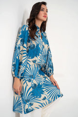 1-PC Printed Raw-Silk Shirt CPM-3-275