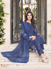 3 Piece Lawn Suit- Embroidered (Pret)