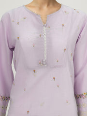 2 Piece Lawn Slub Suit- Embroidered (Pret)
