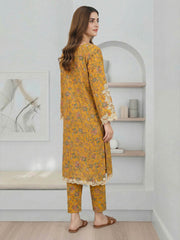 2 Piece Satin Suit- Embroidered (Pret)
