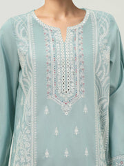 2 Piece Cotton Net Suit- Embroidered (Pret)