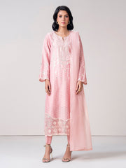 3 Piece Jacquard Suit- Embroidered (Pret)