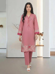 2 Piece Yarn Dyed Suit- Embroidered (Pret)