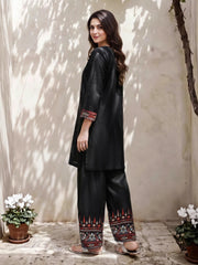 2 Piece Raw Silk Suit- Embroidered (Pret)