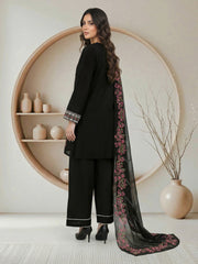 3 Piece Lawn Texture Suit- Embroidered (Pret)
