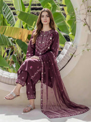 3 Piece Lawn Suit- Embroidered (Pret)