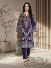 3 Piece Lawn Suit- Embroidered (Pret)
