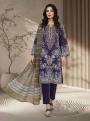 3 Piece Lawn Suit- Embroidered (Pret)