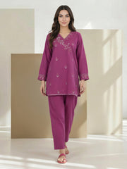 2 Piece Yarn Dyed Suit- Embroidered (Pret)