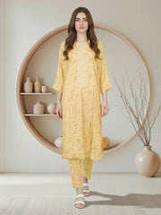 2 Piece Silk Suit- Embroidered (Pret)