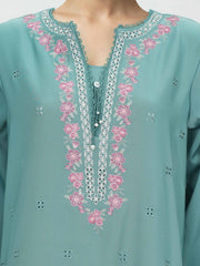 2 Piece Premium Silk Suit- Embroidered (Pret)