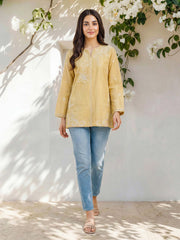 Yarn Dyed Kurti- Embroidered (Pret)