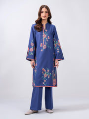 2 Piece Slub Khaddar Suit- Embroidered (Pret)