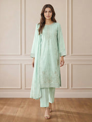 3 Piece Lawn Missouri Suit- Embroidered (Pret)