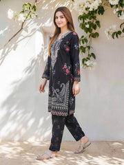 2 Piece Lawn Slub Suit- Embroidered (Pret)