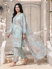 3 Piece Lawn Suit- Embroidered (Pret)