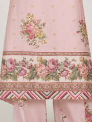 2 Piece Satin Suit- Embroidered (Pret)